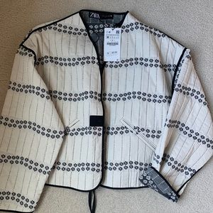 Zara jacquard quilted jacket